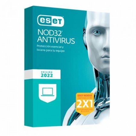 ESET NOD32 Antivirus 2 PC's - 1 Ano